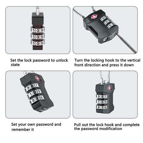 Padlock TSA Customs Code Lock 3 Digit Combination Lock Luggage Password