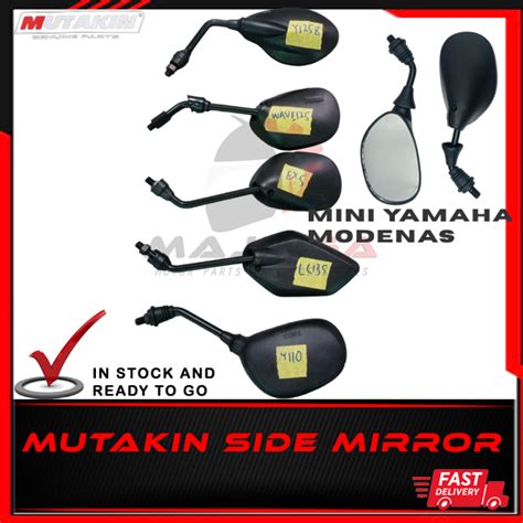 MUTAKIN SIDE MIRROR LC135 Y125Z Y110 EX5 WAVE125 1 PAIR CERMIN SISI