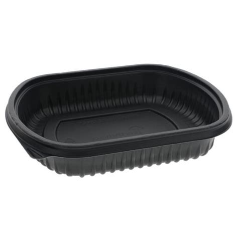 Oz Black Compartment Microwaveable Container Robert Mccabe Packaging