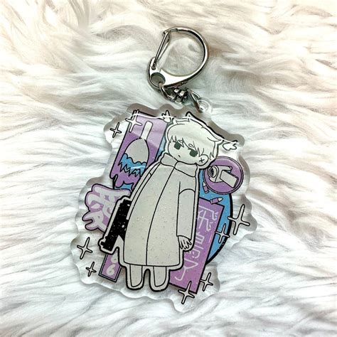 Devilman Crybaby Ryo Asuka Pastel Glitter Acrylic Keychain Etsy