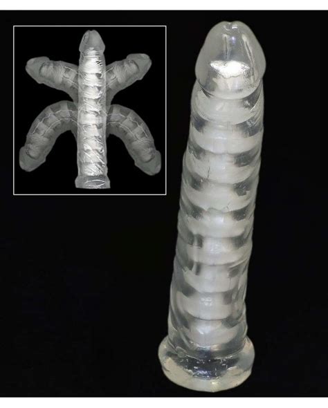 Pênis Fino De Silicone Ou Dildo Vértebra Clear De 13Cm Sex Shop