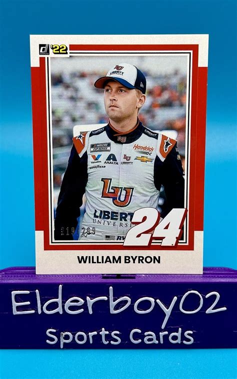 William Byron 299 Retro Red Parallel 2022 Panini Donruss Racing Nascar