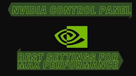 Best Nvidia Control Panel Settings High FPS Performance EXputer