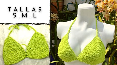 Bikini Top a crochet Patron muy fácil Ideal para principiantes