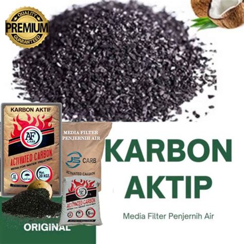 Karbon Aktip Arang Kelapa Sawit Media Penjernih Filter Air Minum Tandon