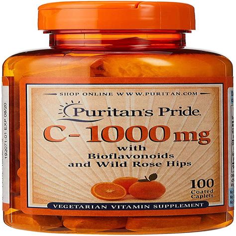 Puritans Pride Vitamin C 1000 Mg With Bioflavonoids And Rose Hips 100 C Nz