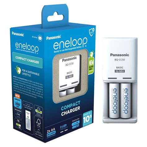 Chargeur Panasonic Eneloop Compact Charger Bq Cc Avec Piles Aa Mah