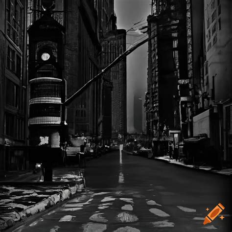 Black And White Photo Of A Desolate City On Craiyon