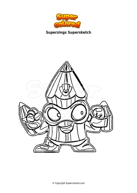 Coloriage Superzings Supersketch Supercolored