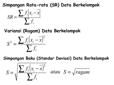 Contoh Soal Simpangan Rata Rata Data Tunggal Dan Kelompok Berbagai Contoh