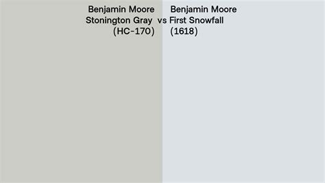 Benjamin Moore Stonington Gray Vs First Snowfall Side By Side Comparison