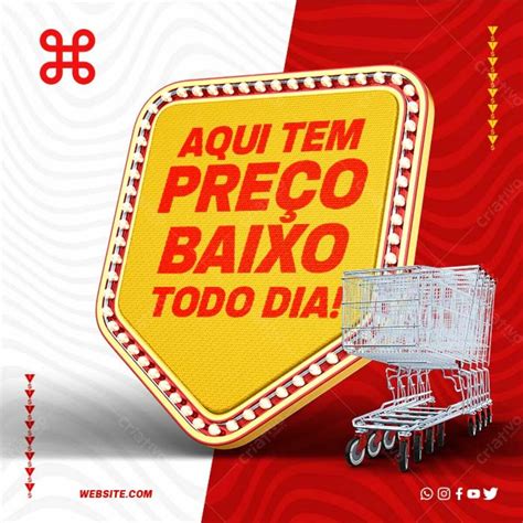 Preço Baixo Todo Dia Supermercado Mercado Psd Editável Psd [download