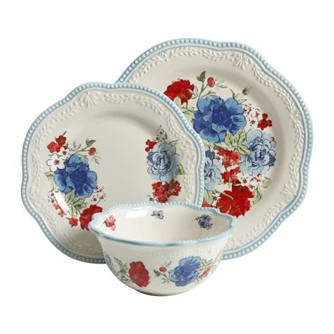 The Pioneer Woman Classic Charm Dinnerware Set 12 Piece Set