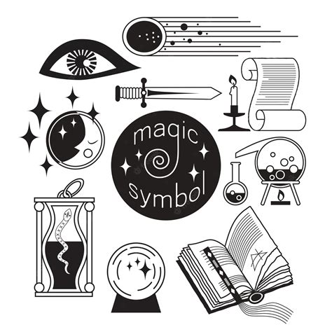 Premium Vector | Set of magic symbols