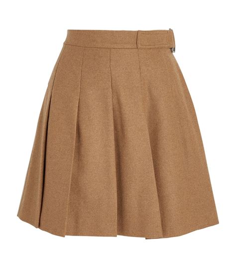 Womens Weekend Max Mara Beige Wool Flannel Pleated Skirt Harrods