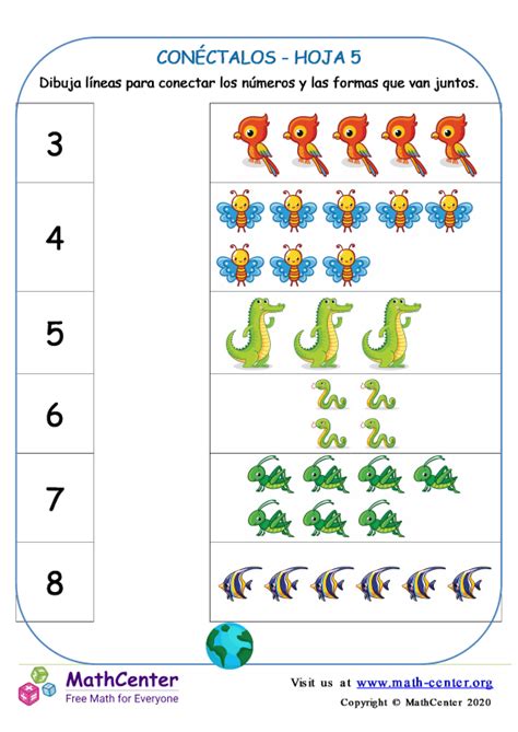 Jard N De Infantes Hojas De Trabajo N Meros Del Al Math Center