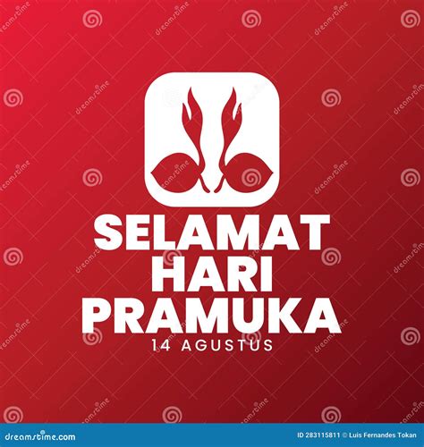 Pramuka Day Poster Template Vector For Indonesian Scout CartoonDealer