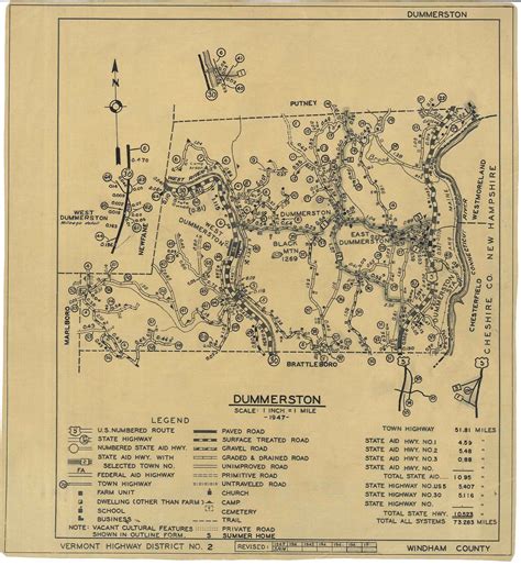 Vtransmaps Vermont Gov Maps TownMapSeries Windham Co DUMMERSTON