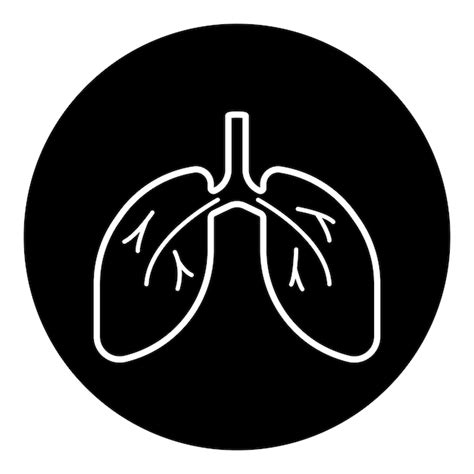 Premium Vector Lung Icon Vector