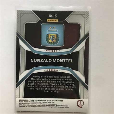 Gonzalo Montiel Panini Prizm Fifa World Cup Qatar Rc Argentina