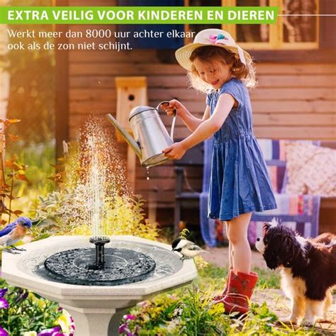 Solar Fontein Op Zonne Energie Gratis Tuinverlichting Extra Hoge