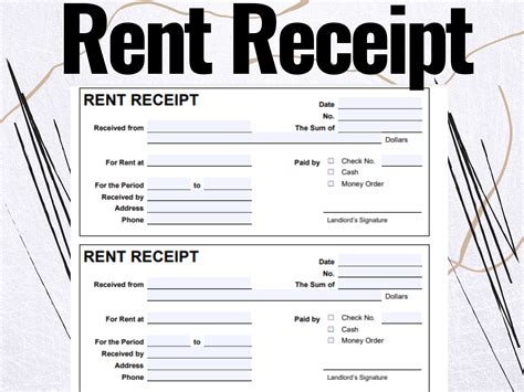 Free Rent Receipts Printable: Easy Download! - Printables for Everyone