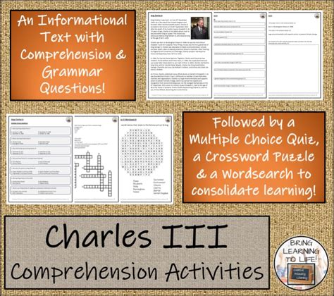 King Charles Iii Reading Comprehension Activities Year 5 Or Year 6 Teaching Resources