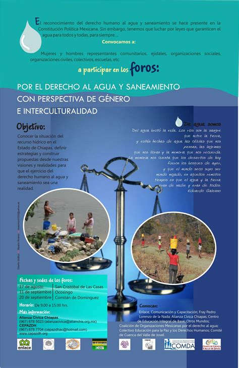 Por El Derecho Al Agua Y Saneamiento Con Perspectiva De GÉnero E