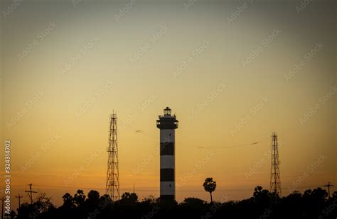 View Of Pulicat Lighthouse With Communication Towers Pulicat Also