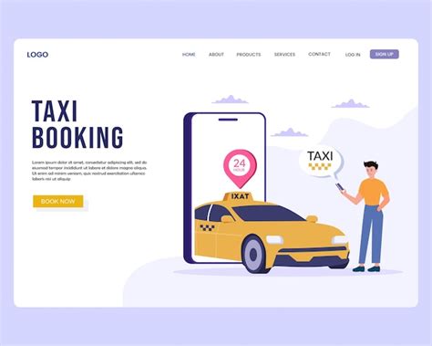 Premium Vector Online Taxi Booking Concept Perfect For Web Design