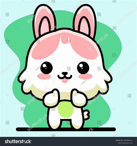 Cute Rabbit Illustration Rabbit Kawaii Chibi Stock Vector (Royalty Free ...