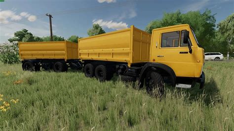 Przewoźnik zbożowy Kamaz 4528 Przyczepa v1 0 1 5 Farming Simulator 25