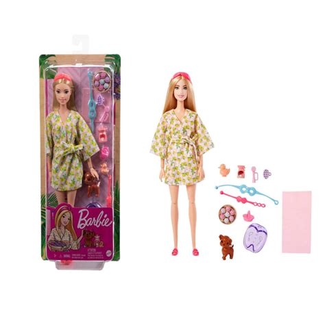 Barbie Bienestar Spa Muñeca Articulada Con Mascota Y Accesorios De