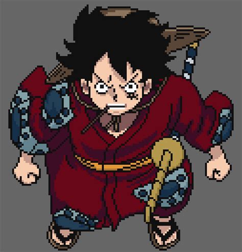 Wip Pixel Art Luffy Animation Ronepiece