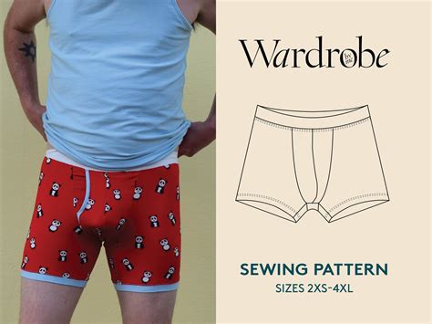 Boxer Briefs Sewing Pattern In Men S Sizes 2XS 4XL Make Etsy