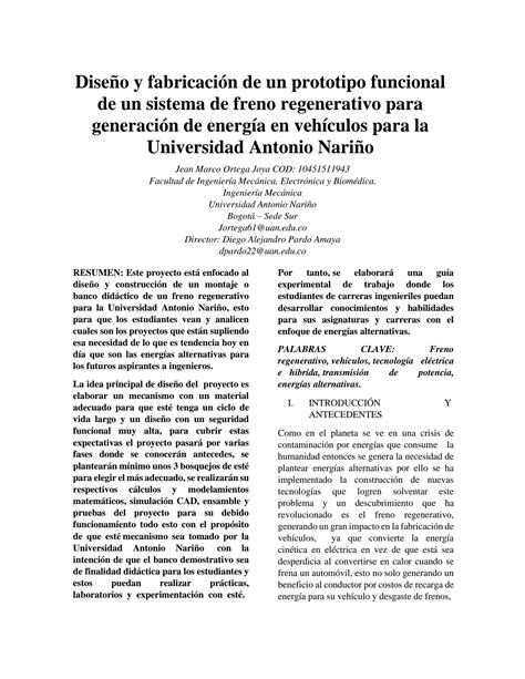 SOLUTION Dise O Y Fabricaci N De Un Prototipo Funcional De Un Sistema