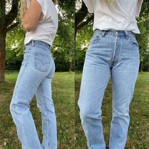 Vintage Levis 501 Jeans W27 L29 Made In Usa 90s For Women Light Blue