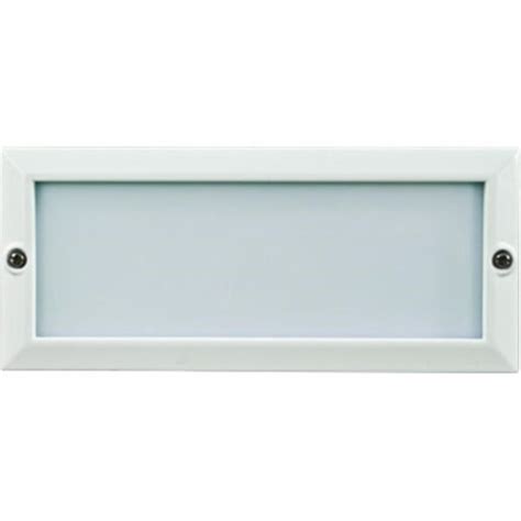 Dabmar Lighting Lv602 W Cast Aluminum Recessed Open Face Brick Step And Wall Light White 4 1