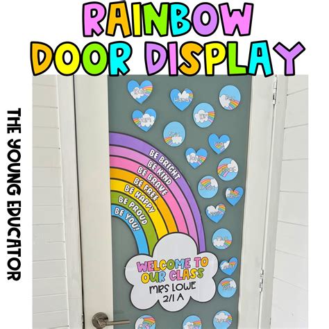 Rainbow Classroom Door Display Word Of Affirmation Etsy In 2024 Classroom Door Displays