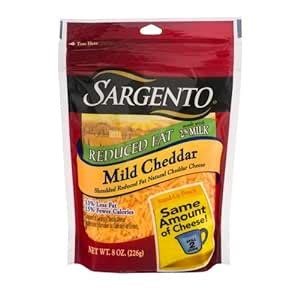 Amazon Sargento Cheddar Mild Shredded Reduced Fat Cheese Oz