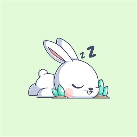 Cartoon Rabbit Sleeping