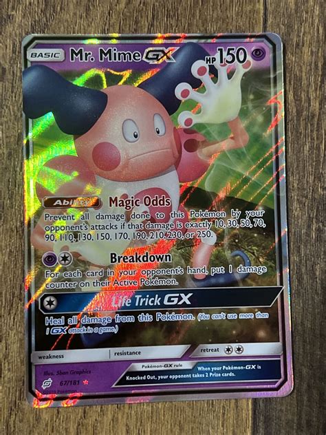 Pokémon TCG Mr Mime GX Sun Moon Team Up 67 181 Holo Ultra Rare eBay