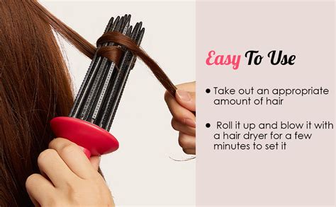 Hair Curler Hair Curling Roll Comb Anti Slip Curling Wand Hairstyling