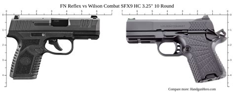 FN Reflex Vs Wilson Combat SFX9 HC 3 25 10 Round Size Comparison