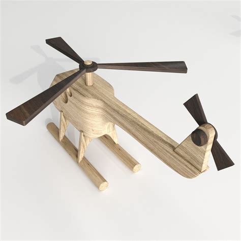 Wooden Helicopters - 3D Model for Corona