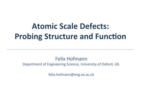 Pdf Atomicscaledefects Probingstructureandfunc On Atomic