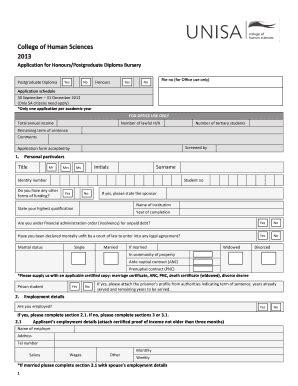 Fillable Online Unisa Ac REGISTRATION FORM COURSE Unisa Ac Fax Email