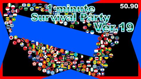 1 Minute Survival Partyver19 200 Countries Marble Race In Algodoo