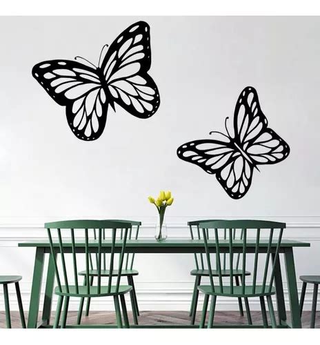 Vinilos Decorativos Vinil Pared Mariposas Color Negro Mercadolibre