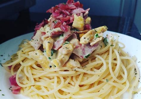 Pasta Carbonara De Pollo Fácil En Casa Receta De Luis Mendez Cookpad